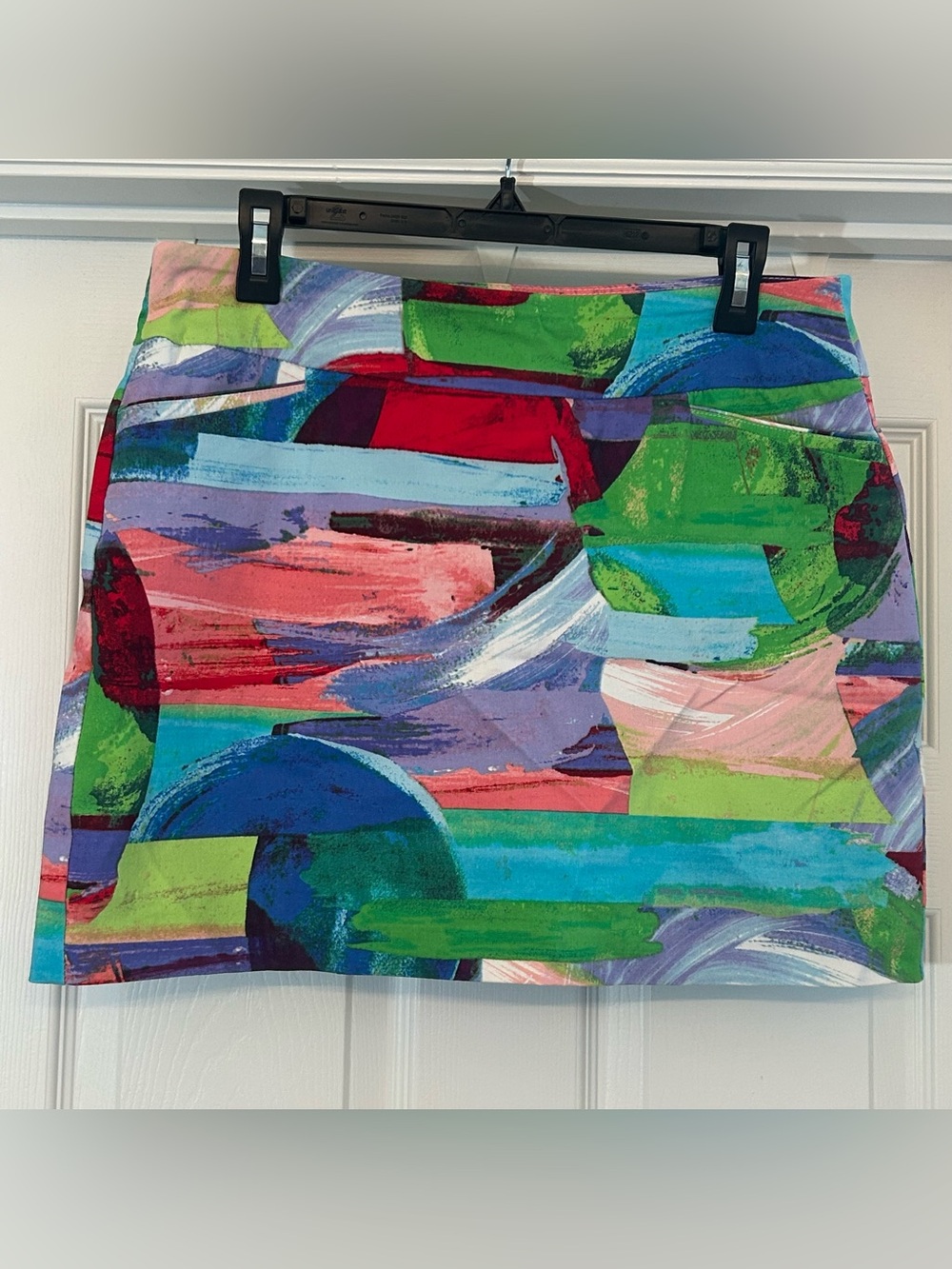 Attyre New York Size 10 Skort Colorful Abstract Canvas Print
